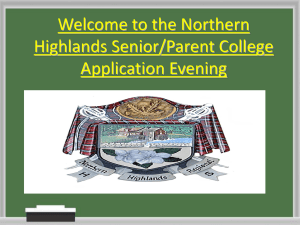 Welcome to the Northern Highlands Senior/Parent College