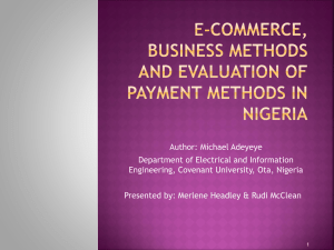 e-Commerce, Business Methods and Evaluation of Payment