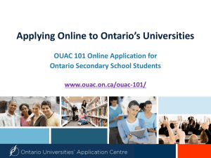 OUAC Application Process