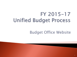 2015-17 Unified Budget Process Powerpoint