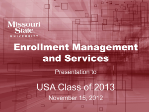 2012 USA Presentation - Missouri State University