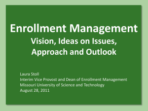 Approach to Enrollment Management