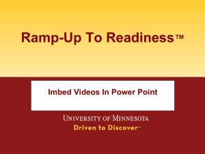 University of Minnesota College Readiness Consortium Contents