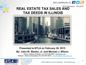 REAL ESTATE TAX SALES AND TAX DEEDS IN