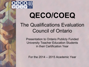 QECO Presentation 2014-2015