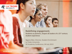 Redefining engagement - Higher Education Academy