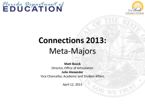 Meta Majors Workshop - Florida Department of Education