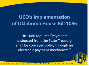 UCO`s Implementation of Oklahoma House Bill 1086