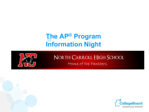 Why Take AP Exams? - Carroll County Public Schools