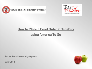Confirm your order - Texas Tech University Departments