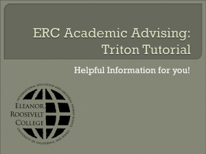 Triton Tutorial - Eleanor Roosevelt College
