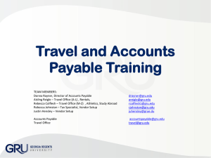 Accounts Payable Business Processes & Disbursements and Travel