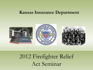 2012 Firefighter Relief Act Seminar