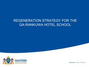 regeneration strategy for the ga-rankuwa hotel school