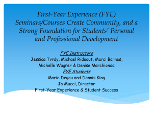 First-Year Experience (FYE) - Middlesex Community College