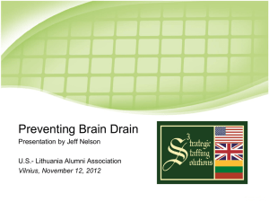 Jeff Nelson`s Presentation on Brain Drain Prevention - US