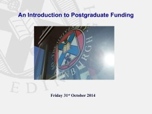 An introduction to postgraduate funding