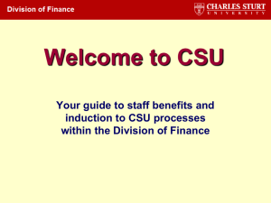 Finance Induction