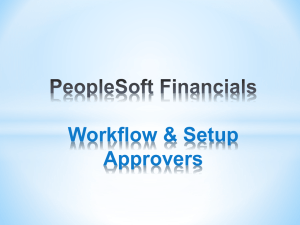 Workflow & Setup Approvers