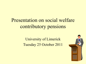 Presentation on social welfare contributory pensions