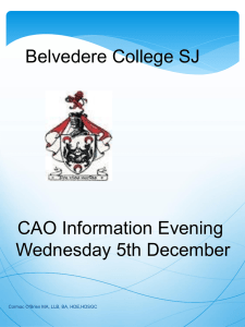 CAO handbook - Belvedere College SJ