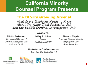 Best Practice - California Minority Counsel Program