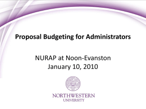 NURAP Proposal Budgeting-Best Practices