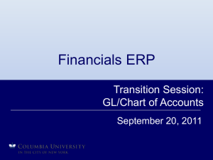 FIN ERP Transition Session - GL/COA