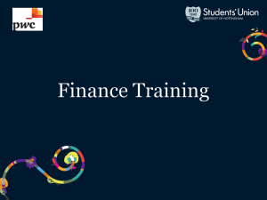 Treasurer Training Slides - University of Nottingham Students` Union