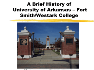 A Brief History of Westark College - University of Arkansas