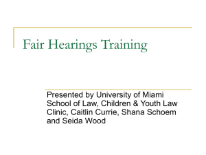 Fair Hearing - Florida Guardian ad Litem