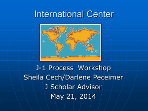 J-1 Training Presentation - UCI International Center