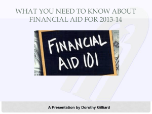 2012-13 Financial Aid High School Presentation (PowerPoint)