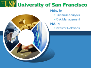 Accelerated MSFA and MSRM - University of San Francisco