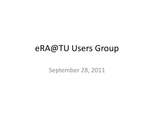 eRA@TU Users Group - Temple University