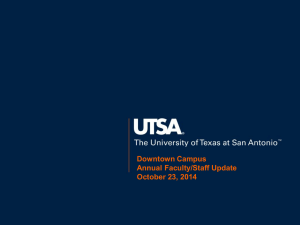 Annual Faculty/Staff Update 2014 - The University of Texas at San