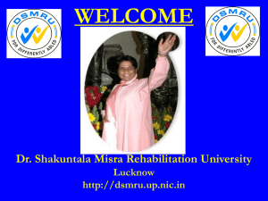 Contd. - Dr Shakuntala Misra National Rehabilitation University