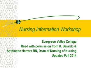 Nursing Information Workshop- FA14 Updateds 102414