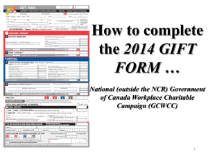 How to Fill Gift Form… - gcwcc