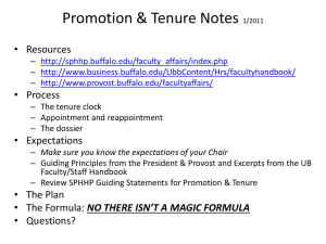Promotion & Tenure Notes
