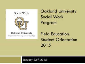 Field Orientation Presentation 2015