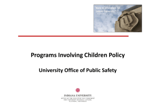 Programs Involving Children Policy