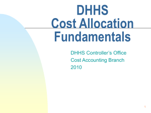 DHHS-Cost Allocation Fundamentals