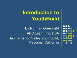 Introduction to YouthBuild