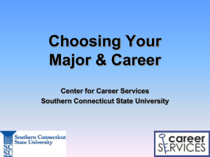 Choose a Major - Southern Connecticut State University