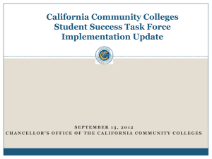 Student Success Task Force Implementation Updates