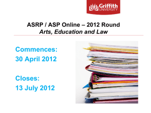 ASRP / ASP Online - Griffith University