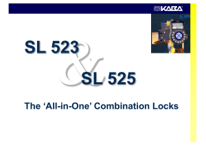 SL 523 & SL 525 – `All-in-One` Combination Locks