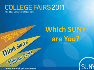 Which SUNY are You? - State University of New York