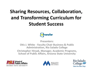 Sharing Resources, Collaboration, and Transforming Curriculum for